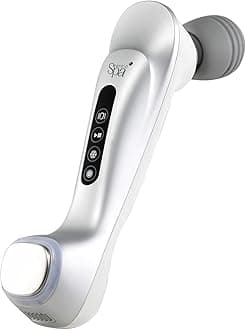 Title: Sensio Spa Hot & Cold Massager Gun – Deep Tissue Body & Facial Massager, Heated & Cooling Wand for Neck, Back, Shoulder, Leg & Calf Muscle Massage, Portable Electric Beauty & Wellness Device