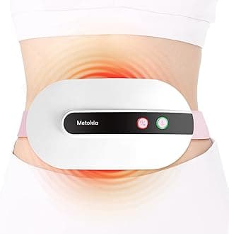 voligo Menstrual Heating Pad, Heating Pad for Back Pain with 3 Heat Levels and 3 Vibration Massage Modes, Portable Electric Fast Heating Belly Wrap Belt,Back or Belly Pain Relief for Women and Girl