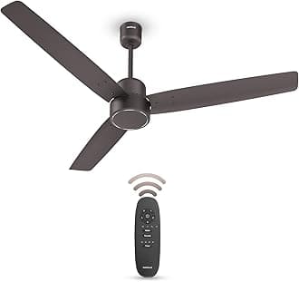 Havells FAB BLDC Ceiling Fan 1200mm, 380 RPM, Savings upto 65%, Reverse Rotation, 4 Modes (Boost, Sleep, Breeze, Mop), Low Wattage 30W, Low Noise, Air Flow:225 CMM, 3 Year Warranty, Cocoa Brown