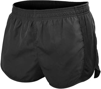 Men's Sport Running 1 Inch Elite Split Running Shorts with Side Mesh Panel Quick Dry Shorts