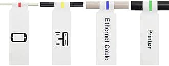 Mr-Label® Inkjet & Laser Printer Support Waterproof Cable Label - Letter Sheet - Self-Adhesive & Durable - with Print Tool (10 Sheets, 300 Labels, White)