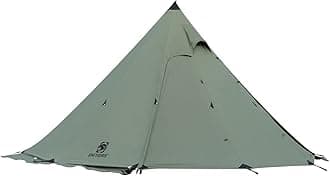 OneTigris Northgaze Canvas Hot Tent with Stove Jack, Wind-Proof Fire-Retardant, Durable 4 Season Camping Pyramid Teepee Tent for 2~4 Person