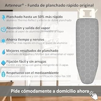 Ironing Board Cover 120 x 40 cm Heat Reflective Elastic Band Oeko-Tex 100 Size M Grey Hexagonal