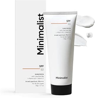Minimalist Sunscreen SPF 50 PA+++ with Niacinamide & Multi-Vitamins | Clinically Tested in US (In-Vivo) | Lightweight with Multi-Vitamins | No White Cast | Broad Spectrum | Face Sunscreen for Men & Women | 50gm