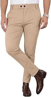 Mehrang Men's Stretchable Stretchable Formal Pant Trousers | Stylish Slim Fit Men's Wear Trousers for Office or Party | Polycotton Knitted Fabric