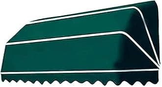 French Curved Retractable Awning Folding Patio Awning Canopy, Balcony Canopy, Polyester Foldable Awning, Diy Courtyard Retractable Awning For Yard, Balcony, Porch 110 * 60 * 60cm dark green