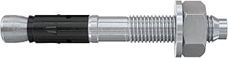 fischer FAZ II Plus 8/5 K Metal Dowel to Beat and Expansion in Galvanized Steel, Short Version for Fixing Heavy Loads and Seismic Applications on Slotted Concrete, 564671, 50 Pieces
