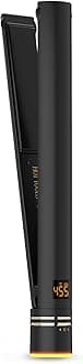HOT TOOLS Black Gold Ionic 1 1/4 Inch Flat Iron, Use as Straightener for Sleek Straight Hair or Use Rounded Edges for Shiny Curls and Waves, Stylist-Preferred