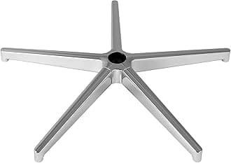 VEVOR Office Chair Base Replacement, 28", 2500 lbs Static Load Capacity, Heavy Duty Universal Computer Desk Chair Stool Base Part with Reinforced Metal Legs, Desk Chair Base Replacement Parts, Silver