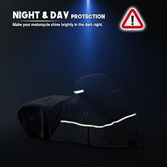 Motorcycle Cover LI LIBZAKI 600D Heavy Duty Storage for Touring Models Harley Davidson Road King,Road Glide,Street Glide, Electra Glide,Heritage Classic,Low Rider-ST,and Most Motorcycles/Gray