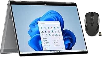 HP OmniBook X Flip 2-in-1 16" WUXGA Touchscreen Laptop | AMD Ryzen 5 220 |AMD Radeon 740M| Copilot |Backlit| 8GB RAM DDR5 | 512GB SSD |Meteor Silver |Windows 11 Home |Bundle with Wireless Mouse