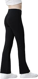 KirinkylinGirls Flare Leggings High Waisted Bell Bottoms Gym Active Bootcut Yoga Pants for Kids Teen