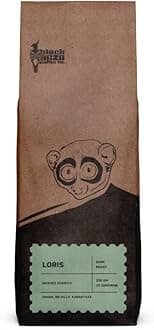 Black Baza Coffee, Loris, Dark Roast, Freshly Roasted, Organic, 100% Arabica (Medium Fine Grind, 250 grams)