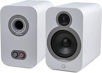 Q Acoustics3030i Bookshelf Speakers Pair Arctic White - Featuring 2-way Reflex Enclosure Type, 165mm (6.5") Bass Driver, and 22mm (0.9") Tweeter - Stereo Speakers Hifi/Passive Speakers