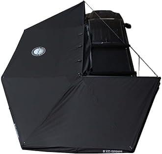 Overland Vehicle Systems Driver Side XD Nomadic 270 Degree Awning with Lights | Includes Travel Cover | Waterproof Fabric | 129 SQ FT Coverage