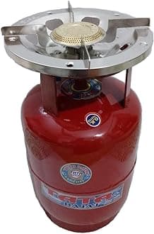 Iron Portable Single Burner Gas Stove, And 1 Complete Set Of Empty Cylinder Capactity (8 Kg)