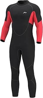 Hevto Men Wetsuit 5/4/3/2mm Neoprene Full Wet Suit in Cold Water for Scuba Diving Surfing Swimming for Water Sports
