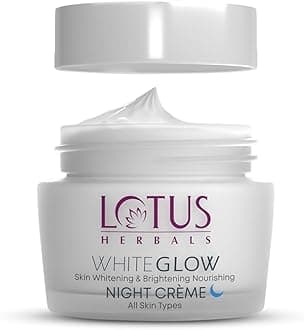 WhiteGlow Skin Whitening & Brightening Nourishing Night Creme | Reduces Dark Spots & Dullness | Overnight Hydration & Skin Renewal | Paraben-Free | For Women & Men | All Skin Types | 60g