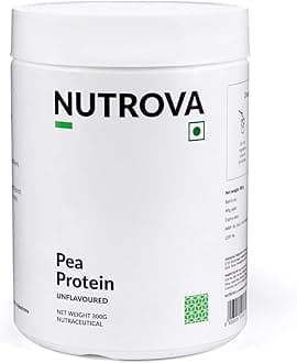 Pea Protein Powder, Vegan Protein Isolate - No Added Sugar, Artificial Sweeteners or Flavours, Vegan & Gluten-free - Easy to Mix (300gm) 80% protein content, 8g of protein in every 10g scoop