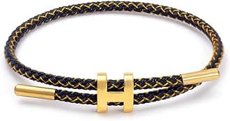 Bracelets Fashion for Women Adjustable Bracelet, Gold-plated Buckle Design Titanium Steel Wire Rope Jewelry