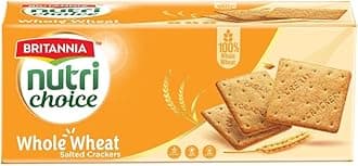 Nutri Choice Whole Wheat Salted Crackers 7.05oz (200g) - Healthy Breakfast & Tea Time Snacks (Pack of 1)