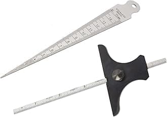 Bore gauge/Taper Gage 1-15mm 1/32-5/8 Inch & Depth Gauge 6 INCH 150 MM