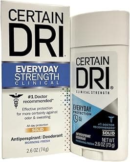 Certain Dri Everyday Strength Clinical Solid Antiperspirant/Deodorant, Morning Fresh Fragrance, 2.6 Oz Each (Pack Of 9)