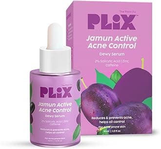 PLIX - THE PLANT FIX 2% Salicylic Acid Jamun Active Acne Control Dewy Serum 30 ml for Active Acne & Dark Spot Reduction with Caffeine for Breakout Control (Pack of 1)