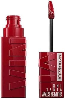 Maybelline New York Super Stay Vinyl Ink Liquid Lip Colour, 16HR Long-Lasting, Ultra-Pigmented, Smudge & Transfer-Proof, High Shine Finish, Vegan Formula for Comfortable Wear, Shade: 10 Lippy