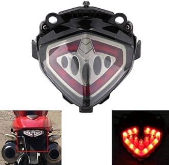 MZS Motorcycle Tail Light, LED Integrated Turn Signal Blinker Clear Compatible with CBR500R CBR 500R CB500F CB500X 2013-2015