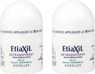 ETIAXIL UNPERSPIRANT ROLL-ON TREATMENT FOR ARMPITS SENSITIVE SKINS 15ML PACK OF 2PCS