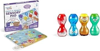 hand2mind Colors and Shapes Sensory Pad, Shape Sorter Toys & Express Your Feelings Sensory Bottles, Play Therapy Toys, Social Emotional Learning, Calm Down Corner Supplies