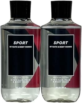 Bath & Body Works and For Men 3-in-1 Hair, Face Wash - Value Pack lot of 2 - Full Size (Sport)