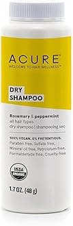 Dry Shampoo - Mini Powder Dry Shampoo for Women with Blonde & Dark Hair, Care to Refresh Treated Color Tinted Hair with Rosemary & Peppermint, Non Aerosol, Clean, 100% Vegan - 1.7 oz Travel Size