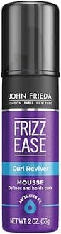 John Frieda Frizz Ease Curl Reviver Mousse, Enhances Curls, Soft Flexible Hold, Mousse for Curly or Frizzy Hair, 2 Ounces (Pack of 24), Alcohol-Free