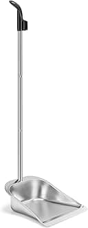 Yangbaga Dust Pans with Long Handle - 35”Heavy Duty Metal Upright Stand Up Dustpan - Long Handled Stand Up Dustpans - Best Dustpans for Home/Lobby/Shop/Garage/Yard