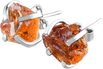 Raw Citrine Stud Earrings