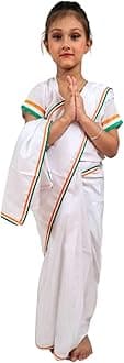 BookMyCostumeBookMyCostume Tri Colored Tricolor Saari Independence Day Indian Patriotic Girls Fancy Dress Costume 2-3 years
