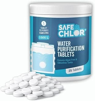 Tab 1500 | Chlorine Tablets for Water Tank of 1500 Ltrs | Water Purification Tablets for Overhead, Underground Water Tanks |Stable Chlorine | 25 Tablets Economy Pack for Total 37500 Ltrs