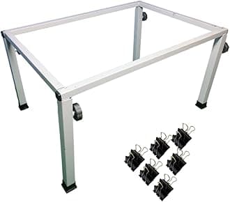 VELVAHINI Box Type Aari Embroidery Stand 24 x 16 Inches with 12 Clips | Rectangular Frame for Aari Work | Alternative for Hoops | Embroidery Stand | Sturdy Legs for Stability