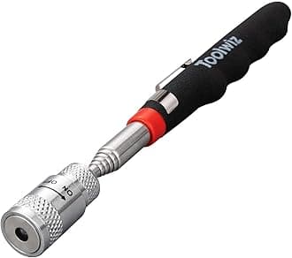 Toolwiz Magnetic Telescoping Pickup Tool 8 lb(3.6KG), Portable 7.7-32 inch/19-80 cm Extendable Retrieving Tool with LED Light, 8 lbs Lifting Capacity
