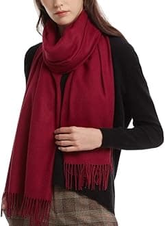 FURTALK Womens Winter Scarf Cashmere Feel Pashmina Shawl Wraps Soft Warm Blanket Scarves for Women
