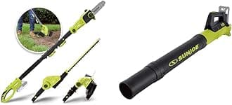 Sun Joe GTS4002C 3-in-1 Cordless Lawn Care System with 24V-TB-LTE-P1 100-MPH 280 CFM Cordless Jet Blower Bundle