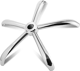 MASTERY MART Office Chair Base Replacement, 28 Inch Heavy Duty 2500Lbs Metal Leg, Reinforced for Swivel Gaming Chair, Universal Caster and Gas Cylinder Size, Polished Steel