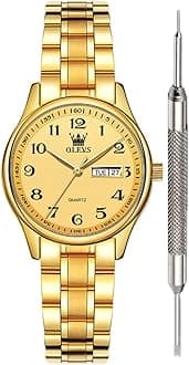 Classic Watches for Women Analog Quartz Watch Stainless Steel Rugged Waterproof Watches Roman Numeral Unique Calendar Date Business Wrist Watch