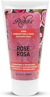 Reshma Beauty Rose Scrub, Dual Action Cleanser Face & Body Scrub, Gentle for All Skin Types and Dull Skin, Smoothing and Softening, Balances and Nourishes Skin, Cruelty-Free, 5.07 oz, Pack of 1