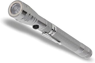 Swiss Military LED Torch Light with 360° Flexible Head & Magnetic Base, Scratch-Proof Body & Bright Illumination – Compact, Extendible, Portable Flashlight for Outdoor, Travel, Car & Home Use – Silver