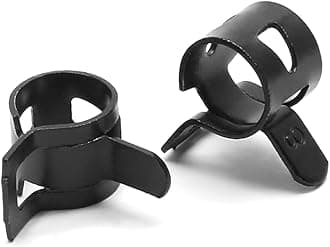 50Pcs Spring Band Clips 5/16" 8mm Air Hose Tube Water Pipe Fuel Hose Line Vacuum Hose Clamp, Fit 8.5-9.2mm OD (Black)