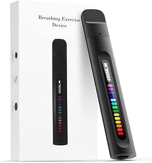 Breathing Exercise Device, Portable Breathing Training Device for Better Breathe, Guided Smart Breathing Exercise Assistant for Athletes andSports Enthusiasts