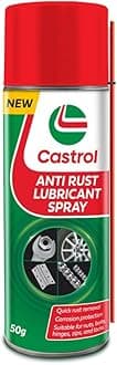 - Castrol ANTI RUST LUBRICANT SPRAY for Bikes and Cars (75ML) | Loosens Rust | Protects from Corrosion | Excellent Lubrication | Eliminates squeaks and reduces friction